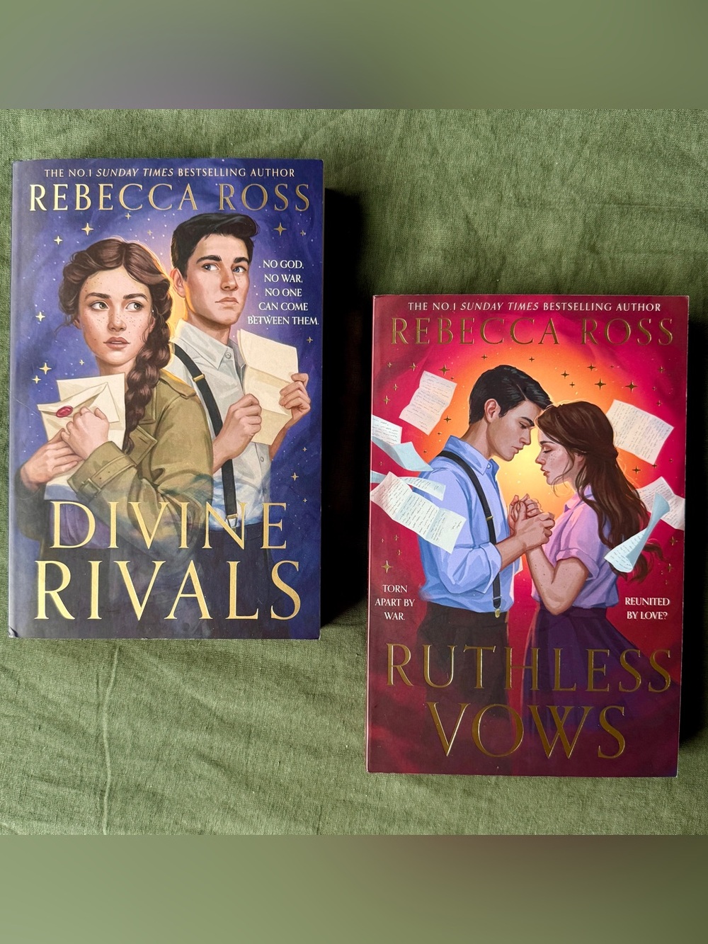 UK paperback editions - Divine Rivals and Ruthless Vows - Rebecca Ross